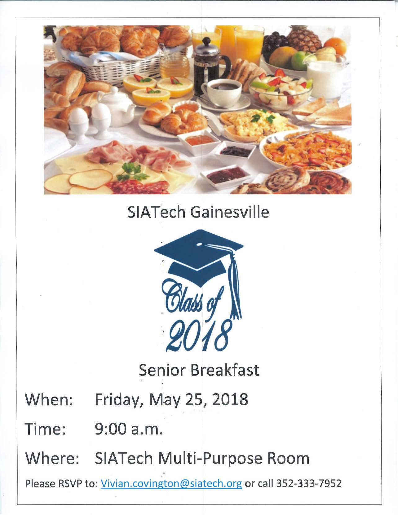 SIATech Gainesville Senior Breakfast 2018