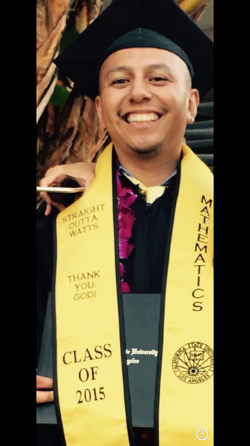 SIATech Alumni, Oscar Campos at College Graduation