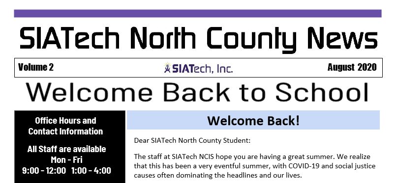 SIATech North County Newsletter