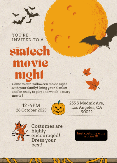 Scary Movie Night this Saturday at SIATech East Los Angeles East LA High School