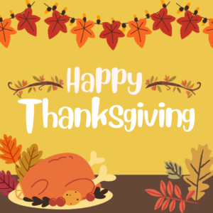 SIATech High Schools and Central Office will be closed for Thanksgiving Week