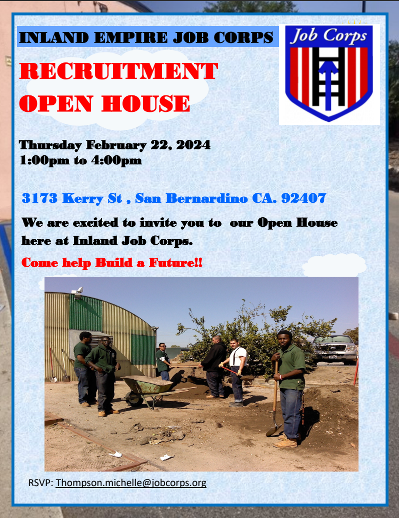 SIATech High School at Inland Empire Job Corps Open House February 22, 2024
