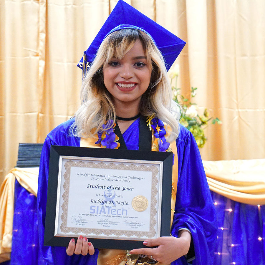 Jacklyn Mejia - SIATech El Centro Student of The Year